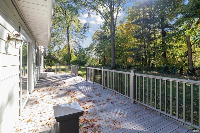 view of wooden deck