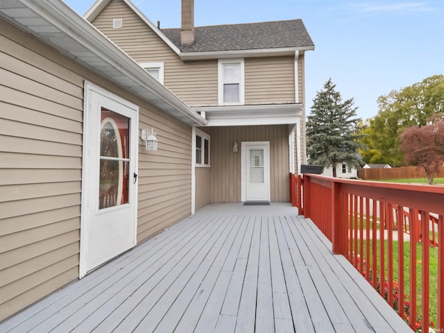 view of wooden deck