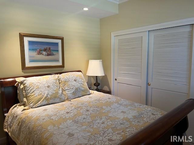 bedroom featuring a closet