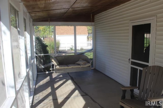 view of sunroom