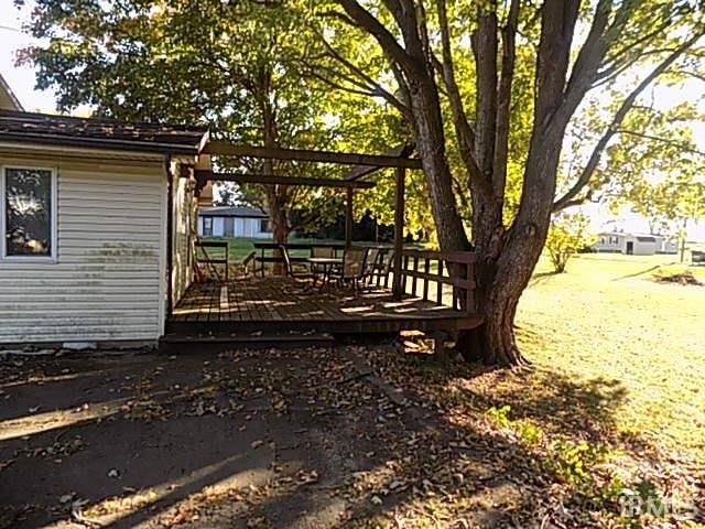 view of yard featuring a deck