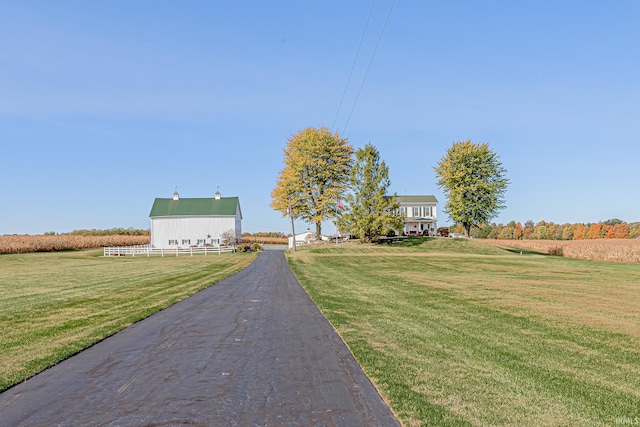 exterior space featuring a rural view