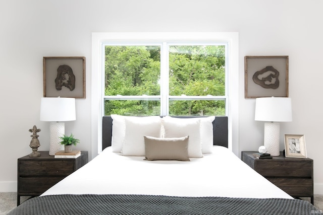 view of carpeted bedroom