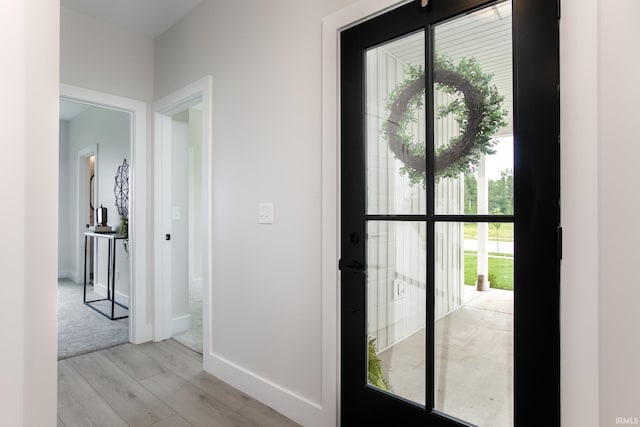 interior space featuring light hardwood / wood-style flooring