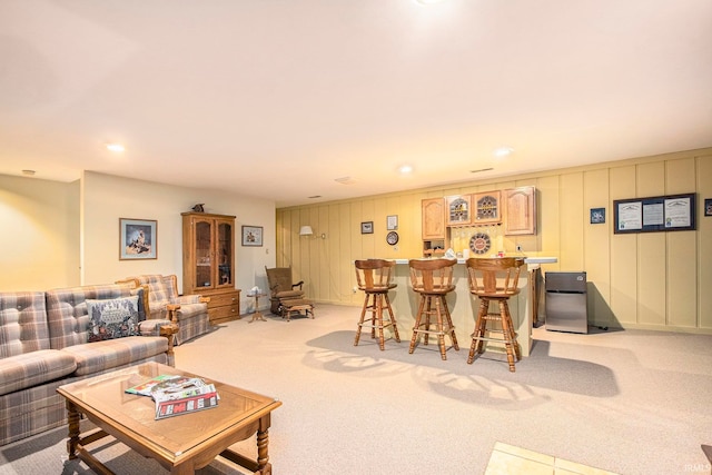 view of carpeted living room