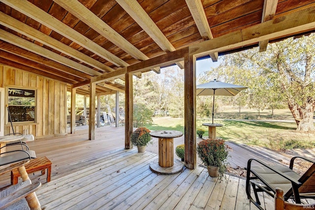 view of wooden terrace