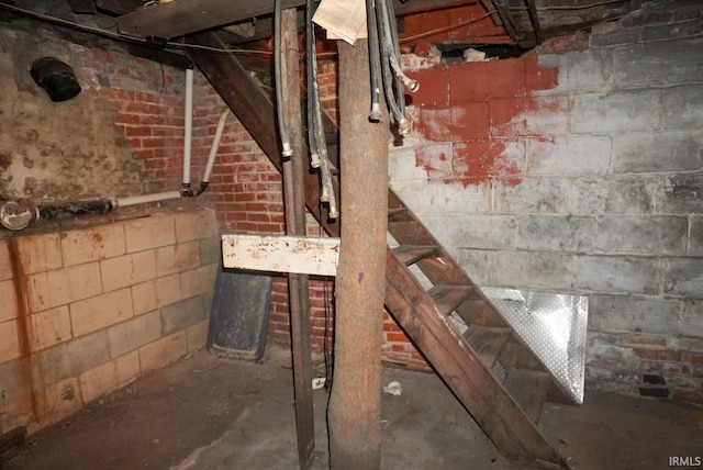 view of basement