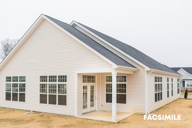 back of house with a patio area