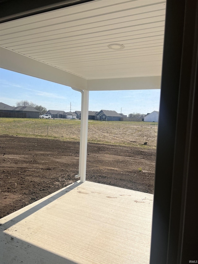 view of patio featuring a residential view