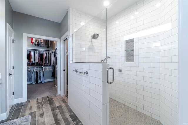 bathroom with an enclosed shower