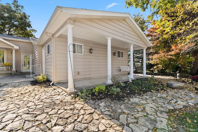 view of home's exterior with a patio area