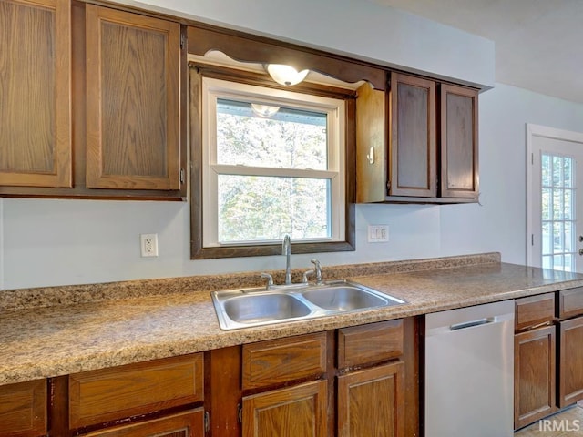 kitchen with sink and dishwasher