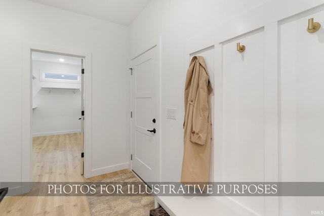 bathroom featuring hardwood / wood-style floors