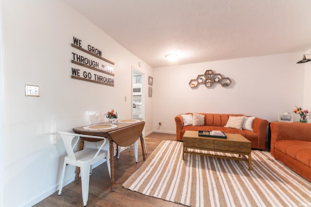 living room featuring hardwood / wood-style flooring