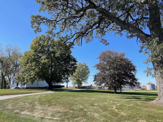 view of property's community featuring a yard