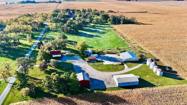 aerial view featuring a rural view