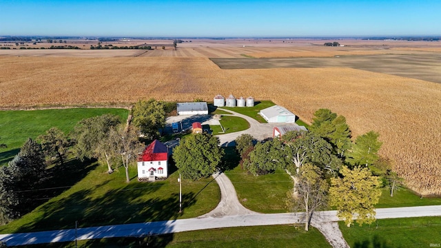 aerial view with a rural view