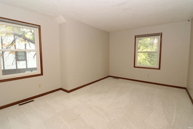 carpeted empty room with a healthy amount of sunlight