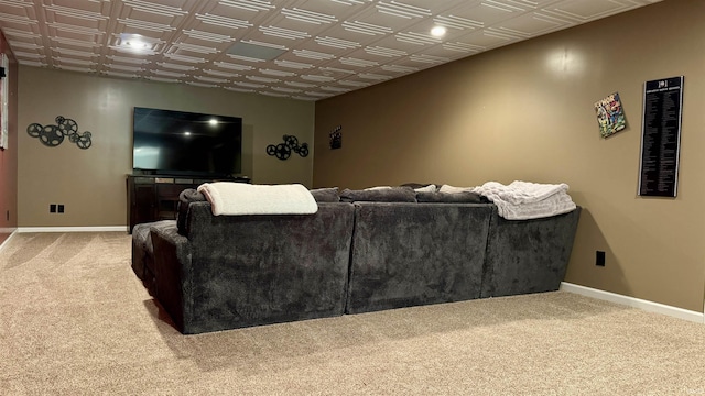 15597 Buck Knob Ln, Loogootee, IN 47553 - cinema featuring carpet flooring and an ornate ceiling