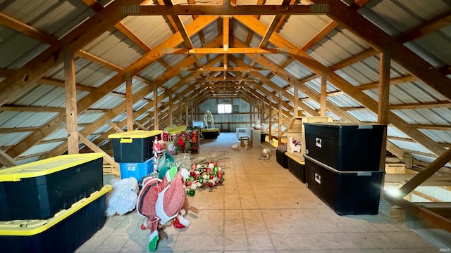 view of attic