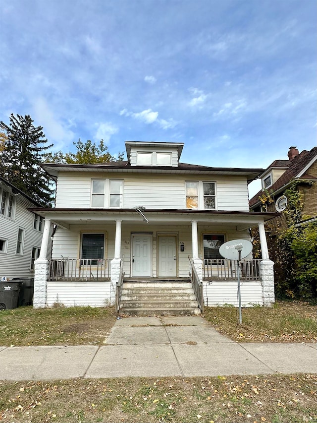 view of front of home with a porch