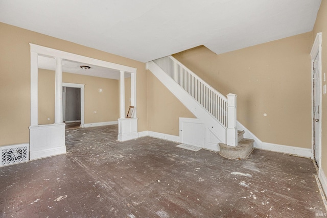 view of unfurnished living room