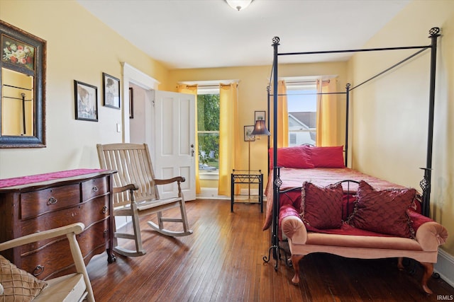 bedroom featuring hardwood / wood-style floors