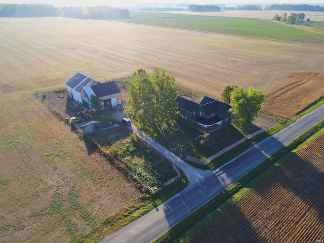 bird's eye view with a rural view