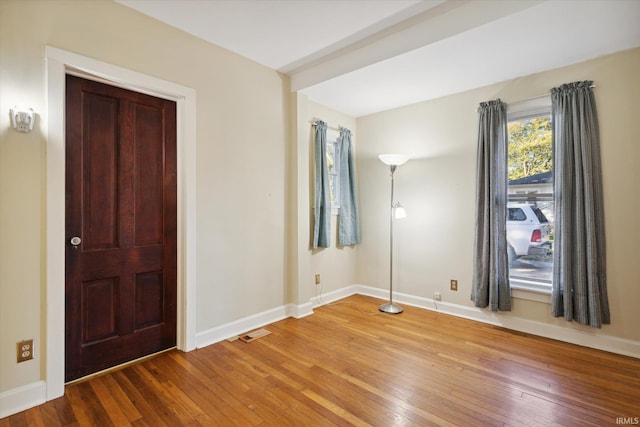 foyer featuring wood-type flooring