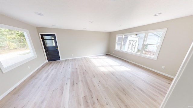 interior space with light wood-type flooring