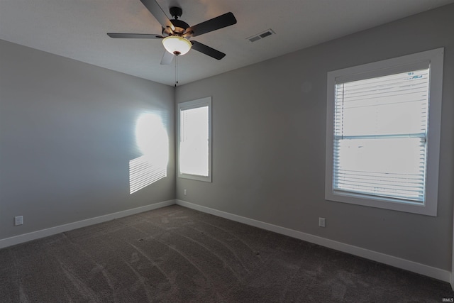 3088 Ashdon Dr, Newburgh, IN 47630 - unfurnished room featuring baseboards, visible vents, and a ceiling fan