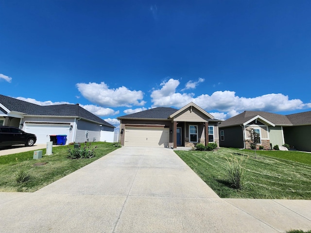 3088 Ashdon Dr, Newburgh, IN 47630 - single story home with a front yard, driveway, and a garage