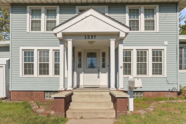 view of doorway to property