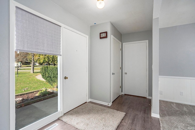 entrance foyer with hardwood / wood-style flooring