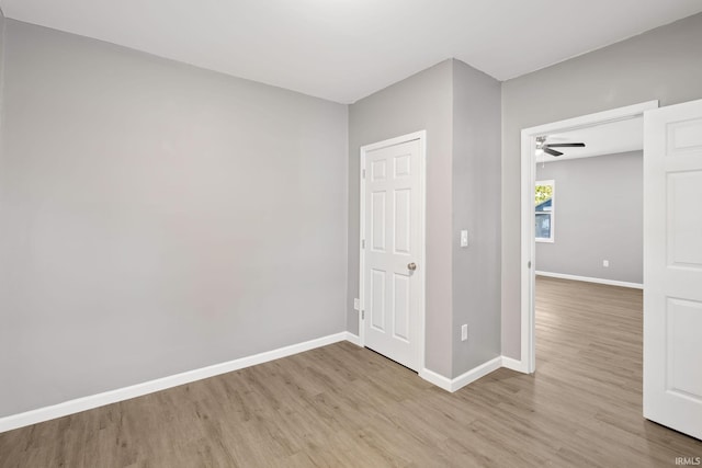 empty room featuring light hardwood / wood-style floors