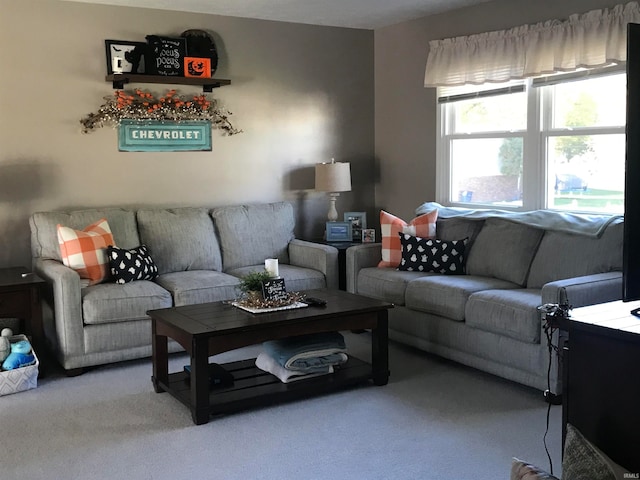 view of carpeted living room