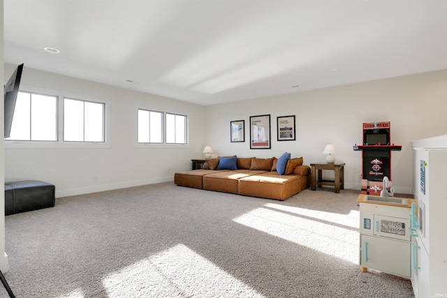 view of carpeted living room