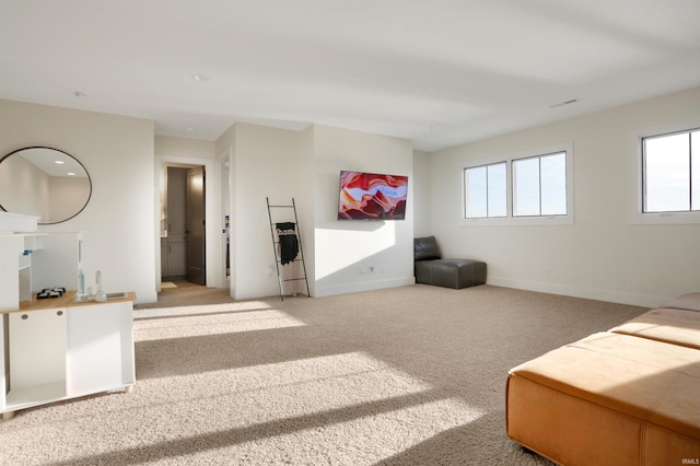 view of carpeted living room