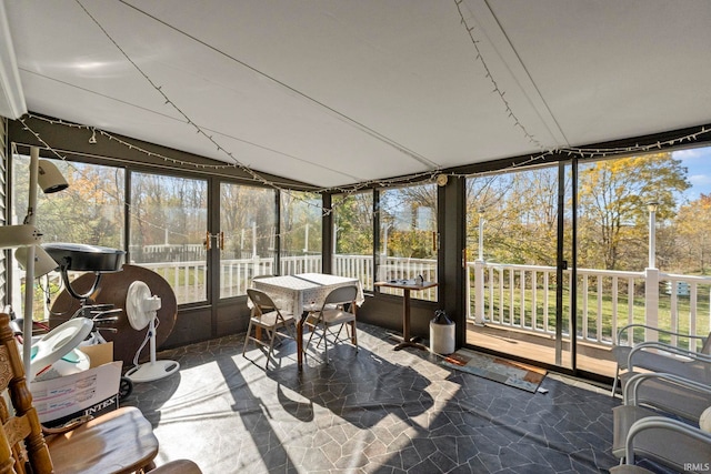 sunroom with a healthy amount of sunlight