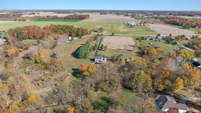 drone / aerial view featuring a rural view