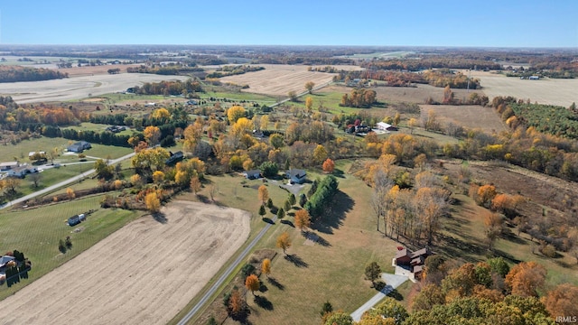 drone / aerial view with a rural view