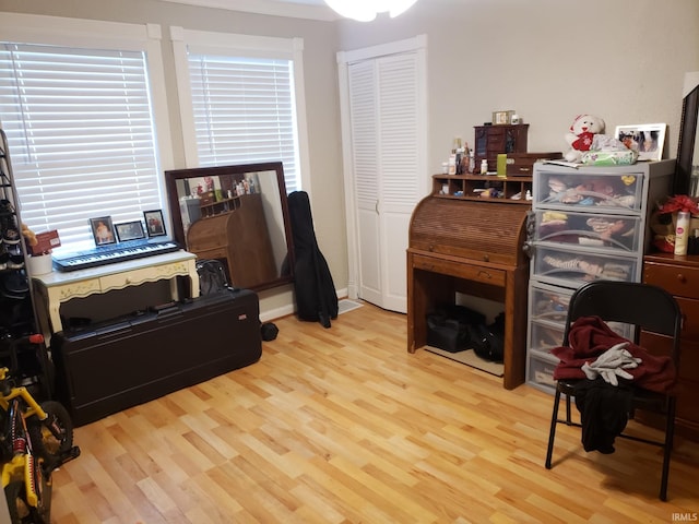 interior space featuring light hardwood / wood-style floors