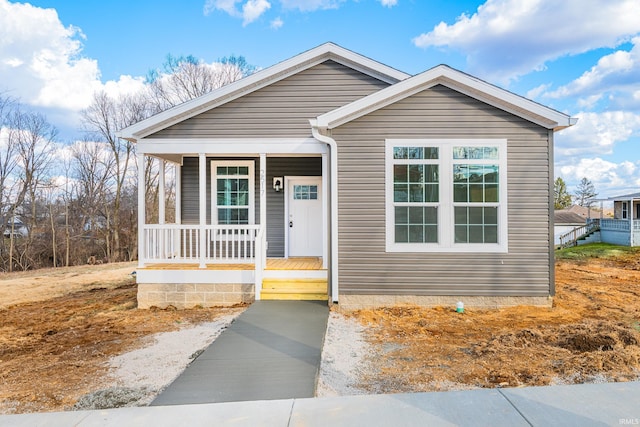 view of front of house featuring covered porch
