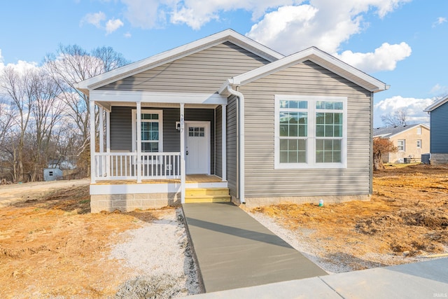 bungalow-style house with a porch