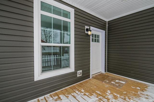 view of exterior entry