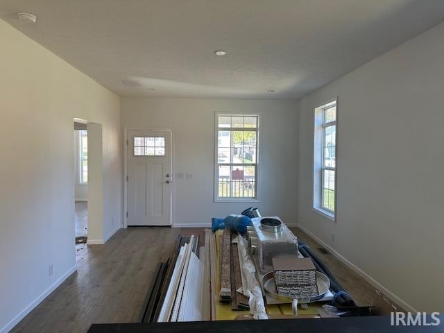 entrance foyer with hardwood / wood-style floors