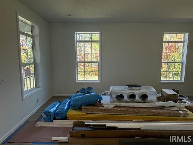 workout room featuring a wealth of natural light