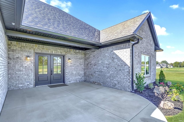 view of patio / terrace featuring french doors