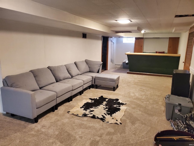 view of carpeted living room