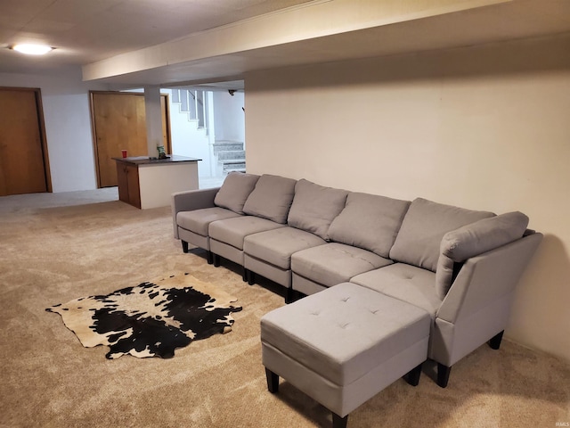 view of carpeted living room